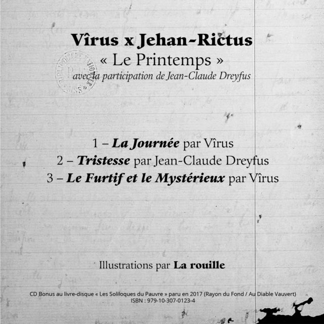 Vîrus x Jehan-Rictus / Le Printemps - Livret